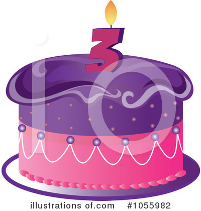 Royalty-Free (RF) Birthday Cake Clipart Illustration by Pams Clipart - Stock Sample #1055982