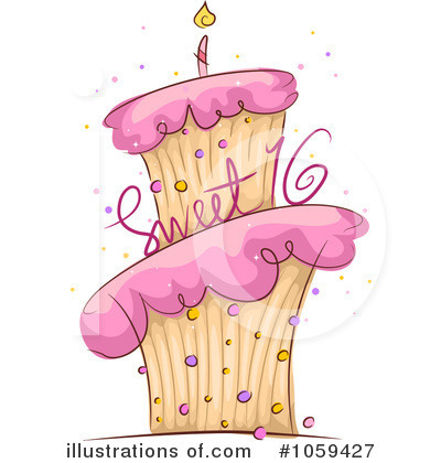 Royalty-Free (RF) Birthday Cake Clipart Illustration by BNP Design Studio - Stock Sample #1059427