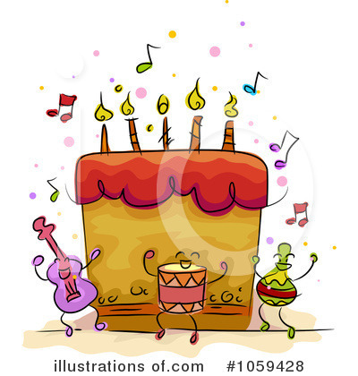 Royalty-Free (RF) Birthday Cake Clipart Illustration by BNP Design Studio - Stock Sample #1059428