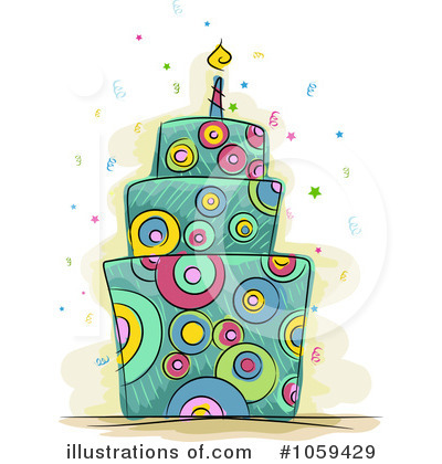 Royalty-Free (RF) Birthday Cake Clipart Illustration by BNP Design Studio - Stock Sample #1059429