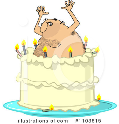 Royalty-Free (RF) Birthday Cake Clipart Illustration by djart - Stock Sample #1103615