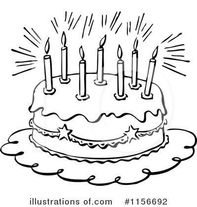 Royalty-Free (RF) Birthday Cake Clipart Illustration by BestVector - Stock Sample #1156692