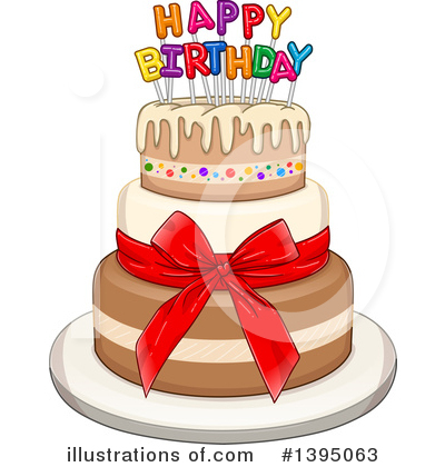 Royalty-Free (RF) Birthday Cake Clipart Illustration by Liron Peer - Stock Sample #1395063