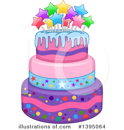 Royalty-Free (RF) Birthday Cake Clipart Illustration by Liron Peer - Stock Sample #1395064