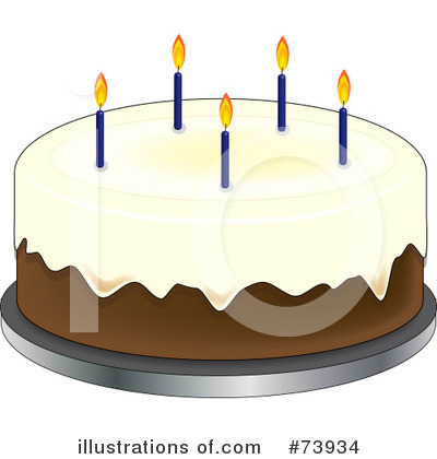 Royalty-Free (RF) Birthday Cake Clipart Illustration by Pams Clipart - Stock Sample #73934