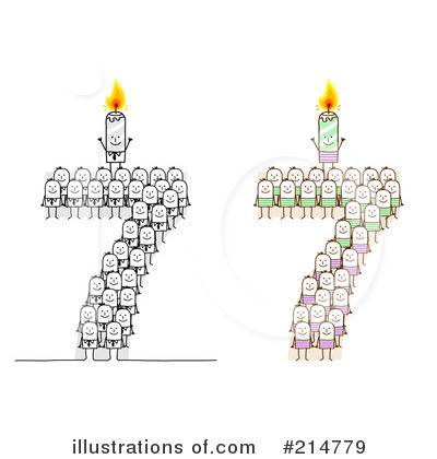Royalty-Free (RF) Birthday Candle Clipart Illustration by NL shop - Stock Sample #214779
