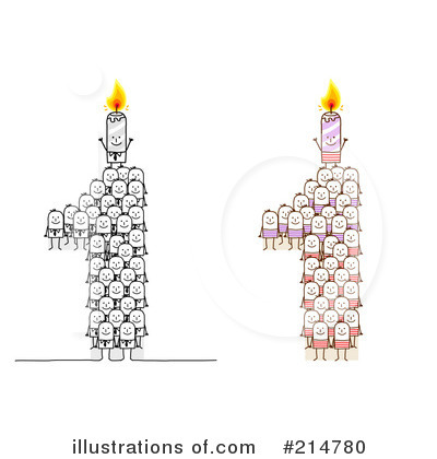 Royalty-Free (RF) Birthday Candle Clipart Illustration by NL shop - Stock Sample #214780