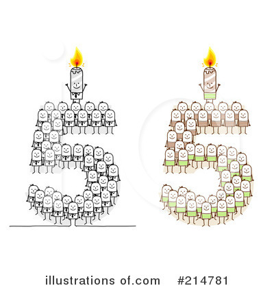 Royalty-Free (RF) Birthday Candle Clipart Illustration by NL shop - Stock Sample #214781