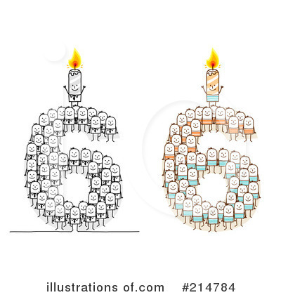 Royalty-Free (RF) Birthday Candle Clipart Illustration by NL shop - Stock Sample #214784