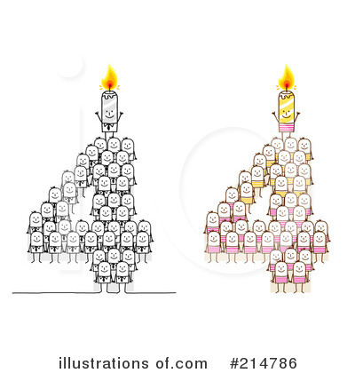 Royalty-Free (RF) Birthday Candle Clipart Illustration by NL shop - Stock Sample #214786
