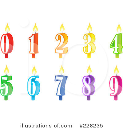 Royalty-Free (RF) Birthday Candles Clipart Illustration by Tonis Pan - Stock Sample #228235