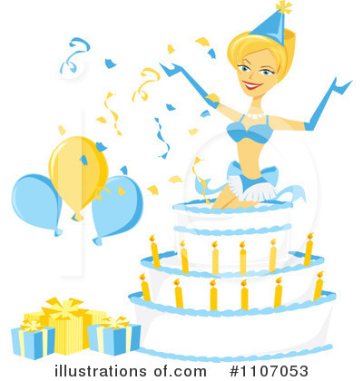 Birthday Cake Clipart #1107053 by Amanda Kate