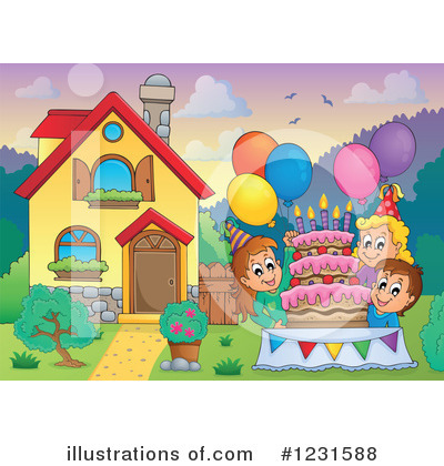 Royalty-Free (RF) Birthday Clipart Illustration by visekart - Stock Sample #1231588