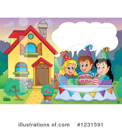 Royalty-Free (RF) Birthday Clipart Illustration by visekart - Stock Sample #1231591