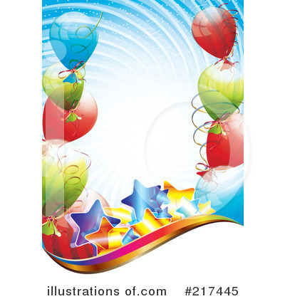 Party Balloons Clipart #217445 by MilsiArt