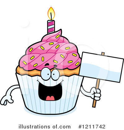Royalty-Free (RF) Birthday Cupcake Clipart Illustration by Cory Thoman - Stock Sample #1211742