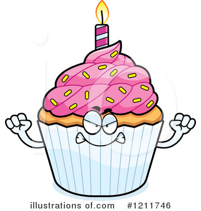 Royalty-Free (RF) Birthday Cupcake Clipart Illustration by Cory Thoman - Stock Sample #1211746