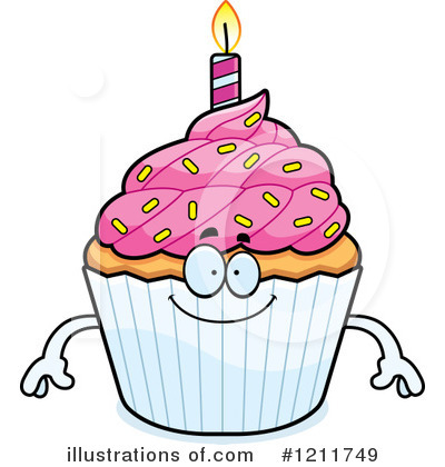 Royalty-Free (RF) Birthday Cupcake Clipart Illustration by Cory Thoman - Stock Sample #1211749