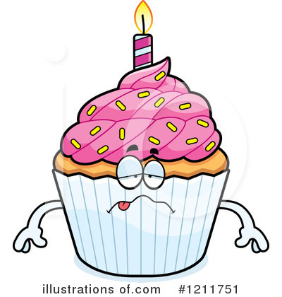 Royalty-Free (RF) Birthday Cupcake Clipart Illustration by Cory Thoman - Stock Sample #1211751