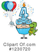 Birthday Cupcake Clipart #1230720 by Dennis Holmes Designs