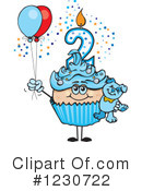Birthday Cupcake Clipart #1230722 by Dennis Holmes Designs