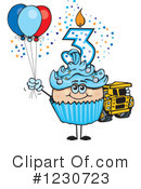 Birthday Cupcake Clipart #1230723 by Dennis Holmes Designs