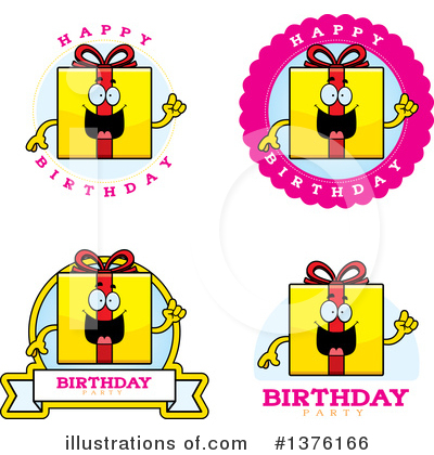 Birthday Gift Character Clipart #1376166 by Cory Thoman