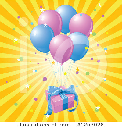 Royalty-Free (RF) Birthday Gift Clipart Illustration by Pushkin - Stock Sample #1253028