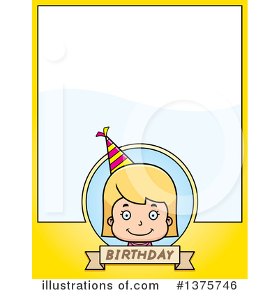 Royalty-Free (RF) Birthday Girl Clipart Illustration by Cory Thoman - Stock Sample #1375746