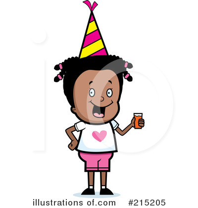 Royalty-Free (RF) Birthday Girl Clipart Illustration by Cory Thoman - Stock Sample #215205