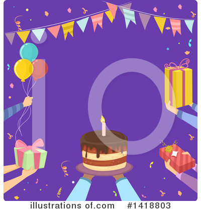 Royalty-Free (RF) Birthday Party Clipart Illustration by BNP Design Studio - Stock Sample #1418803