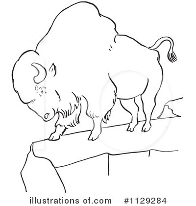 Royalty-Free (RF) Bison Clipart Illustration by Picsburg - Stock Sample #1129284