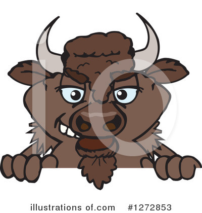 Royalty-Free (RF) Bison Clipart Illustration by Dennis Holmes Designs - Stock Sample #1272853
