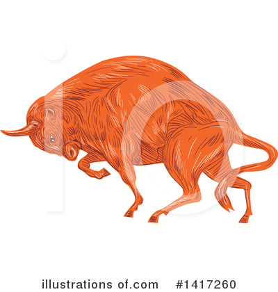 Royalty-Free (RF) Bison Clipart Illustration by patrimonio - Stock Sample #1417260