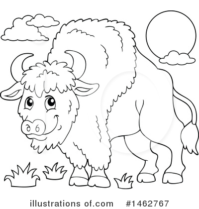 Royalty-Free (RF) Bison Clipart Illustration by visekart - Stock Sample #1462767