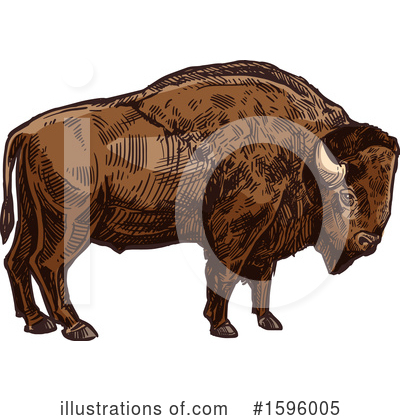 Royalty-Free (RF) Bison Clipart Illustration by Vector Tradition SM - Stock Sample #1596005