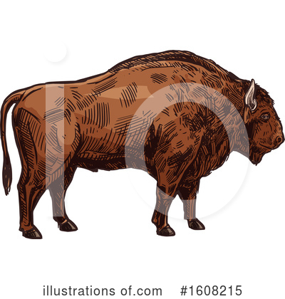 Royalty-Free (RF) Bison Clipart Illustration by Vector Tradition SM - Stock Sample #1608215