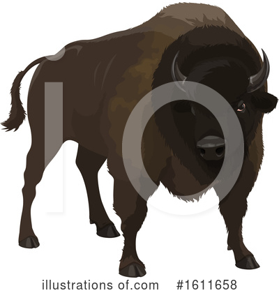 Royalty-Free (RF) Bison Clipart Illustration by Vector Tradition SM - Stock Sample #1611658