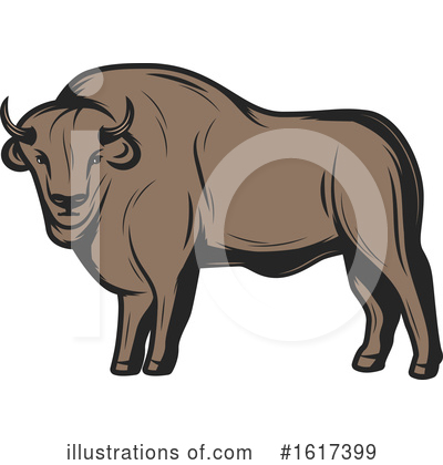 Royalty-Free (RF) Bison Clipart Illustration by Vector Tradition SM - Stock Sample #1617399