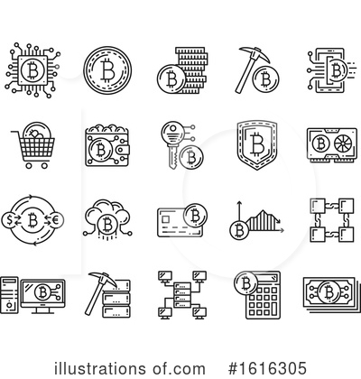 Royalty-Free (RF) Bitcoin Clipart Illustration by Vector Tradition SM - Stock Sample #1616305