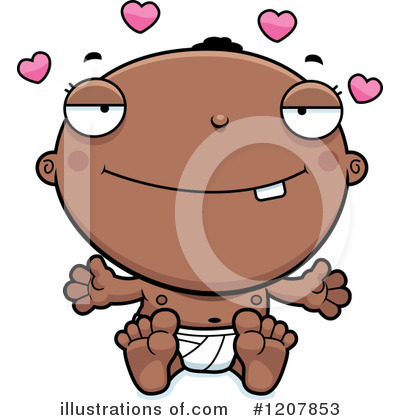 Black Baby Clipart #1207853 by Cory Thoman