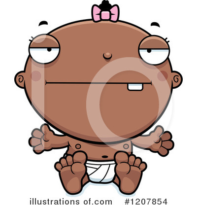 Royalty-Free (RF) Black Baby Clipart Illustration by Cory Thoman - Stock Sample #1207854