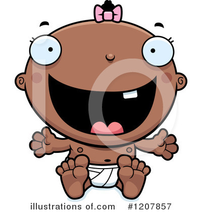 Royalty-Free (RF) Black Baby Clipart Illustration by Cory Thoman - Stock Sample #1207857