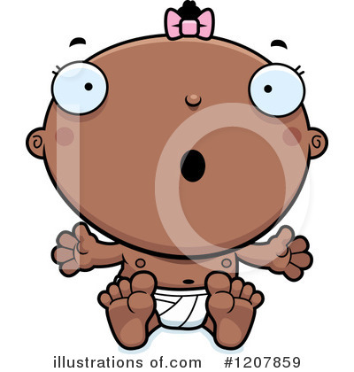 Black Baby Clipart #1207859 by Cory Thoman