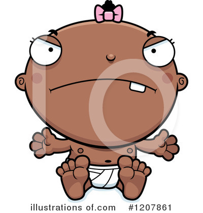 Black Baby Clipart #1207861 by Cory Thoman