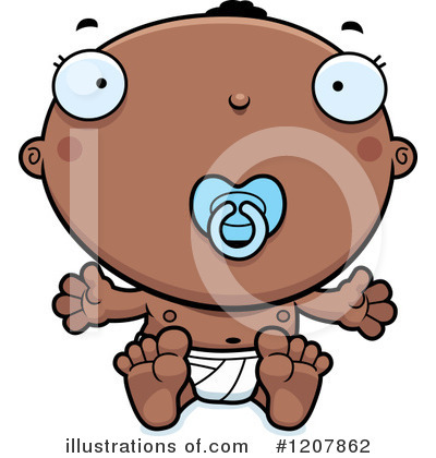 Royalty-Free (RF) Black Baby Clipart Illustration by Cory Thoman - Stock Sample #1207862