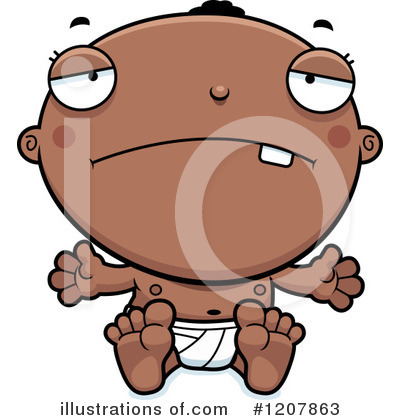 Black Baby Clipart #1207863 by Cory Thoman