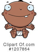 Black Baby Clipart #1207864 by Cory Thoman