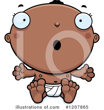 Black Baby Clipart #1207865 by Cory Thoman