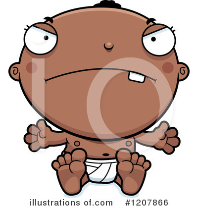 Black Baby Clipart #1207866 by Cory Thoman